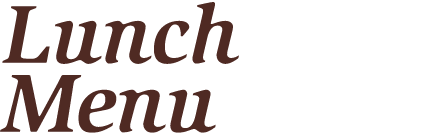 Lunch menu